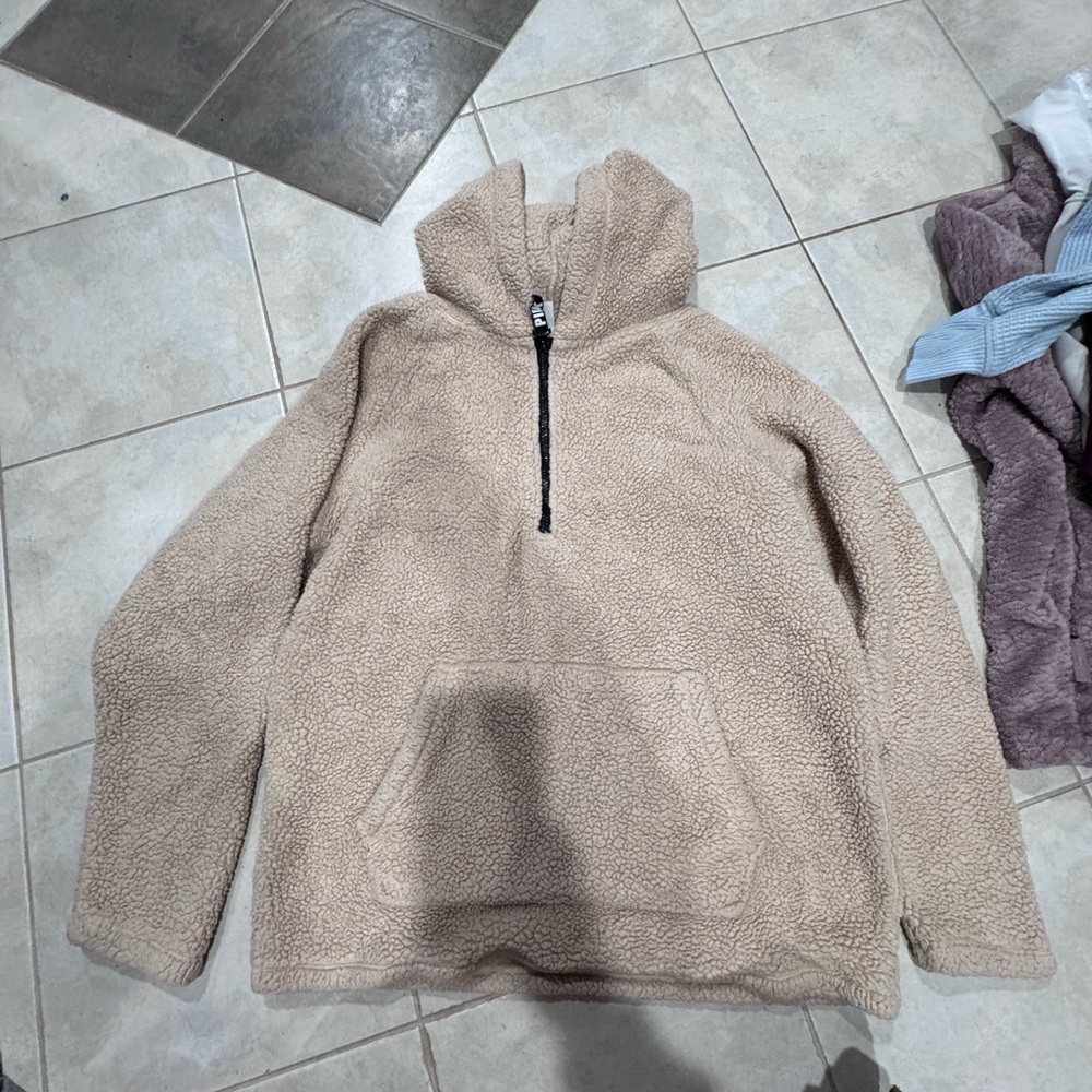 PINK Victoria's Secret Tan Sherpa Jacket